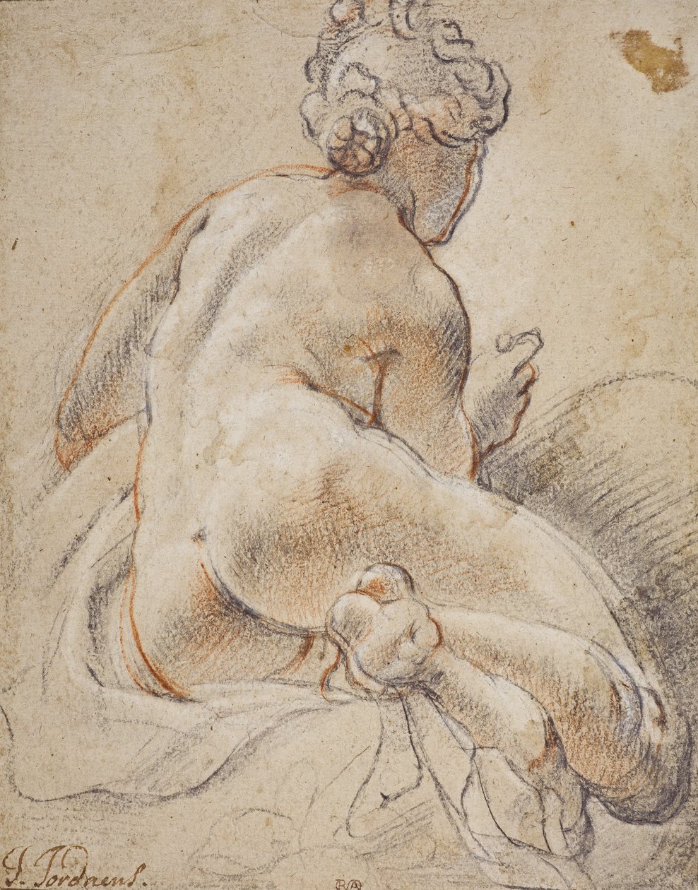 Női akt, hátulról nézve alkotó: Jacob Jordaens