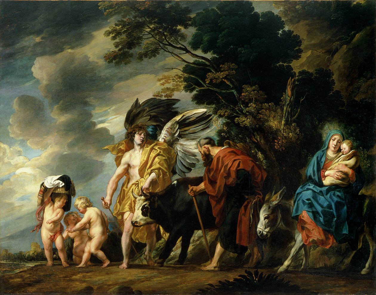 Repülés Egyiptomba, 1647 alkotó: Jacob Jordaens
