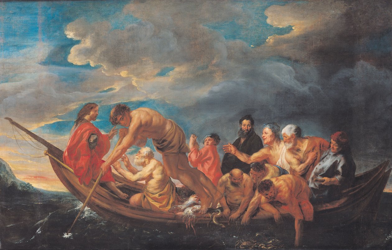 A halak csodás tervezete, 1640 körül alkotó: Jacob Jordaens