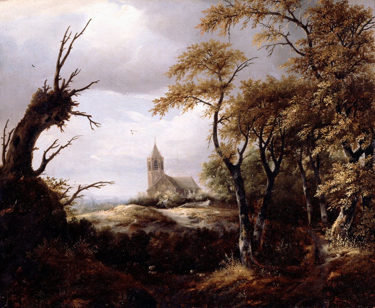 Táj templommal alkotó: Jacob van Ruisdael