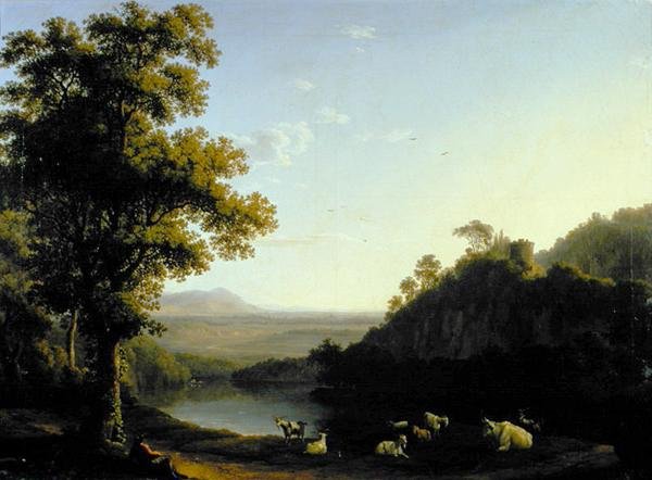 Római táj alkotó: Jacob Philippe Hackert