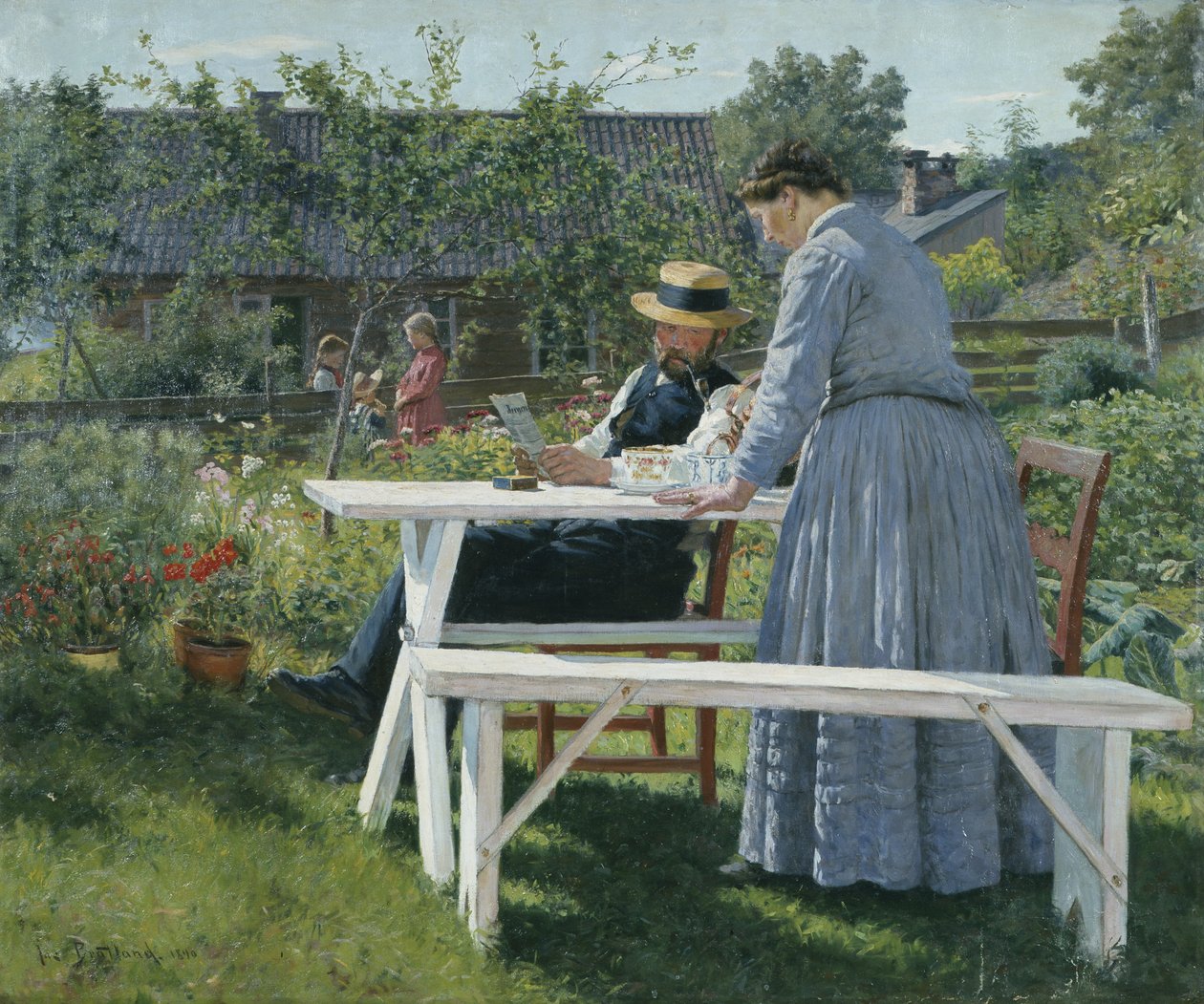 A kertben alkotó: Jacob Bratland