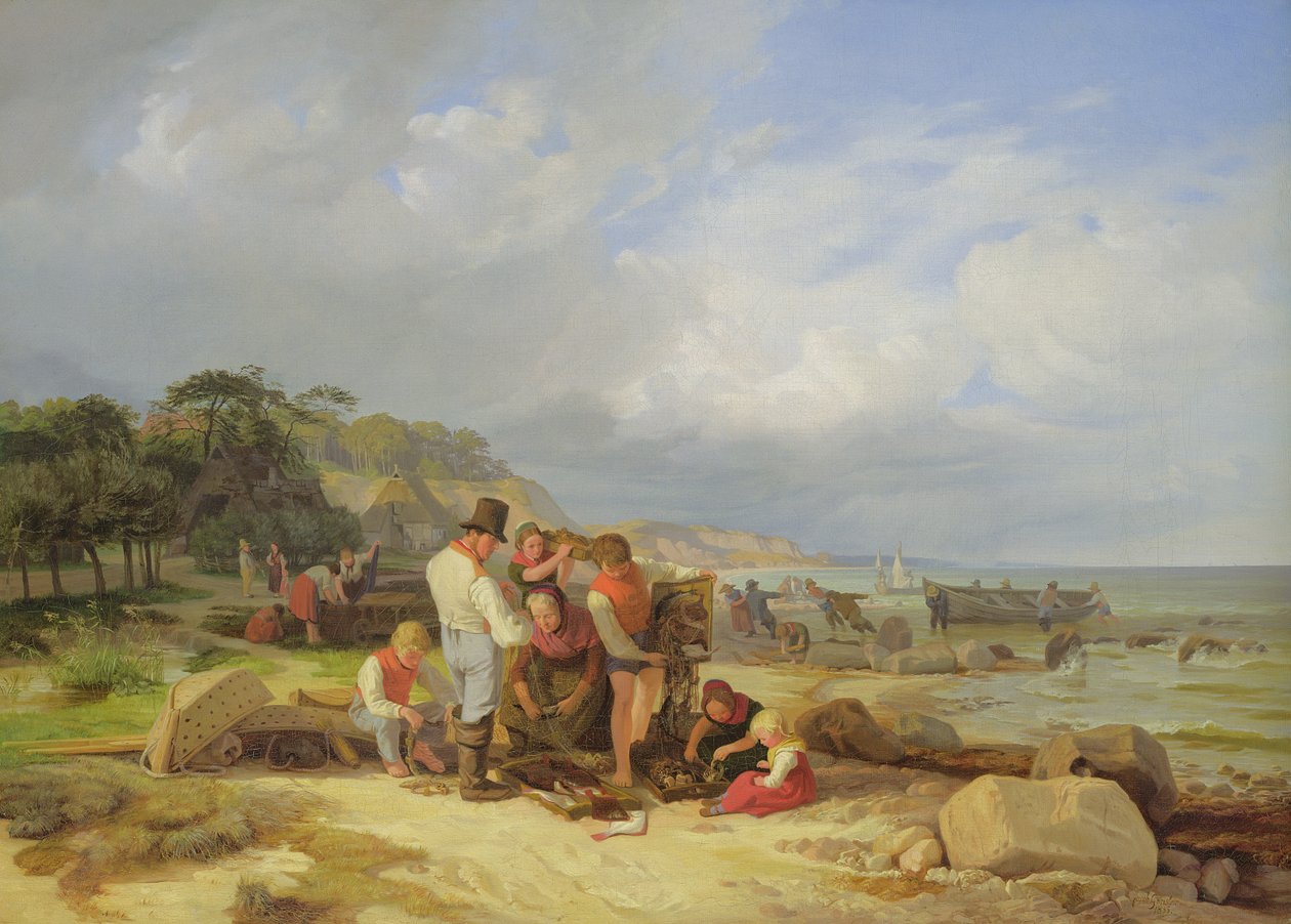 Halászok Probsteiben, 1835 (olaj, vászon) alkotó: Jacob Gensler