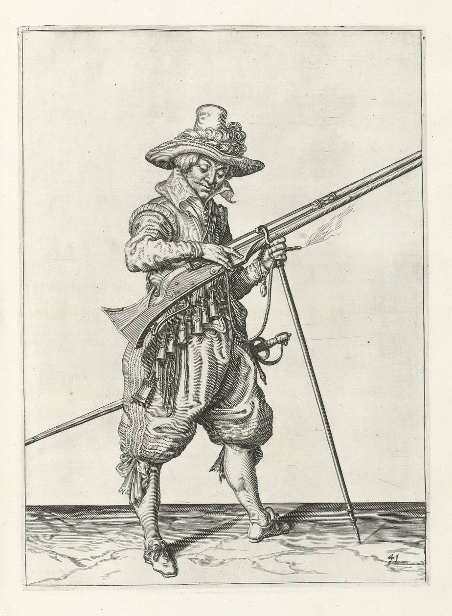 Testőr őrségben, 1600 körül alkotó: Jacob II de Gheyn