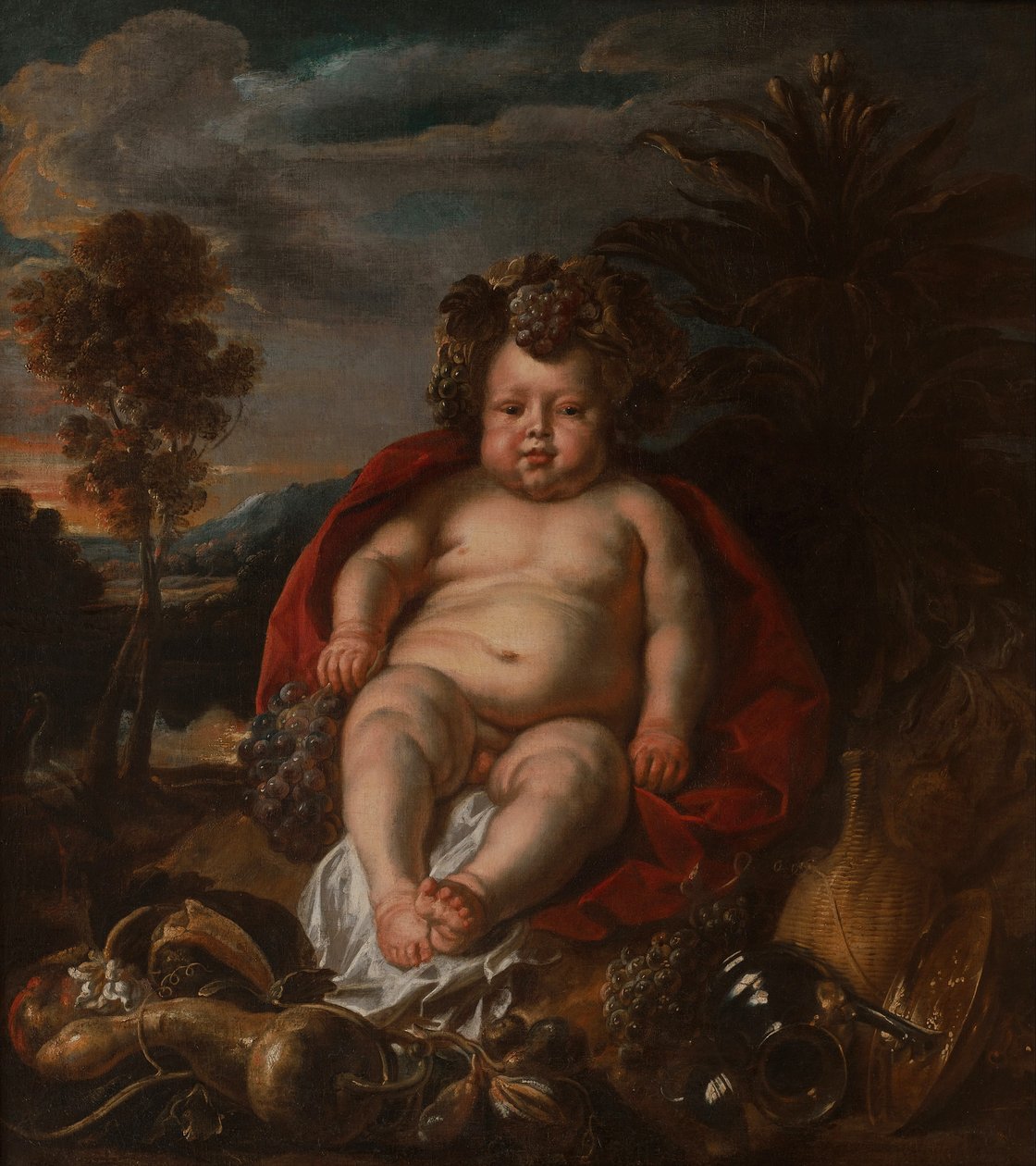 Bacchus gyerekként alkotó: Jacob Jordaens