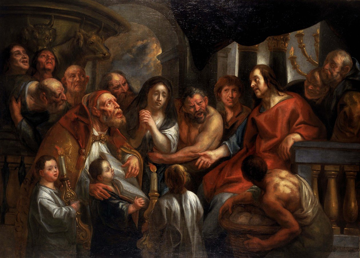 Krisztus és a házasságtörő nő alkotó: Jacob Jordaens