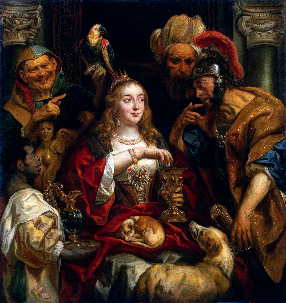 Kleopátra ünnepe, 1653. alkotó: Jacob Jordaens