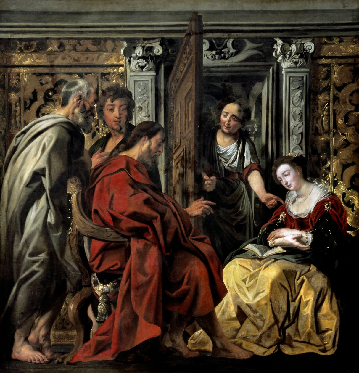 „Jézus Mártában és Máriában” (festmény) alkotó: Jacob Jordaens