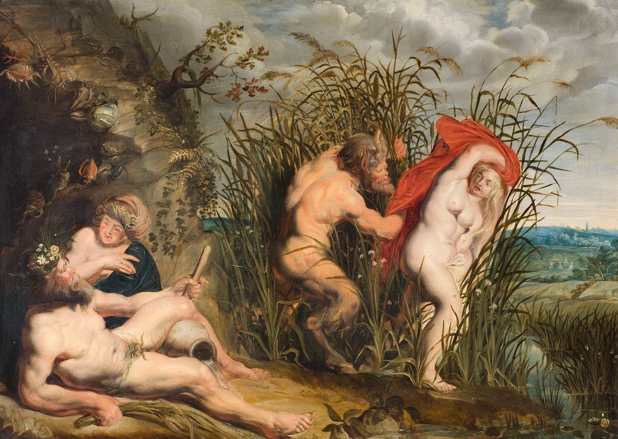 Pan és Syrinx. alkotó: Jacob Jordaens