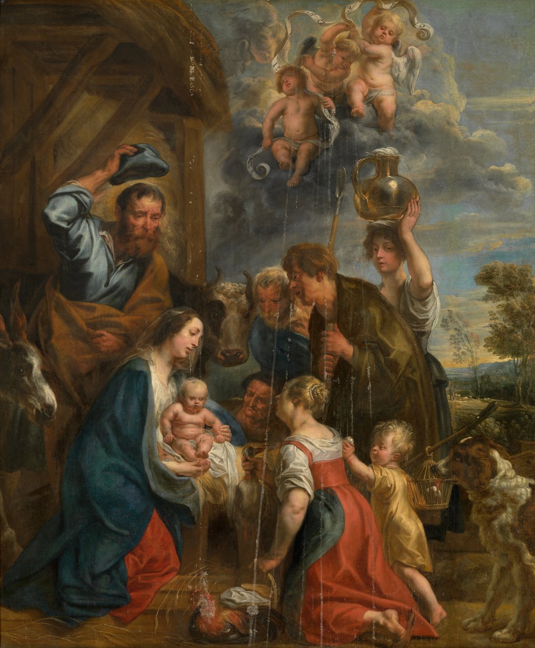A pásztorok imádása alkotó: Jacob Jordaens