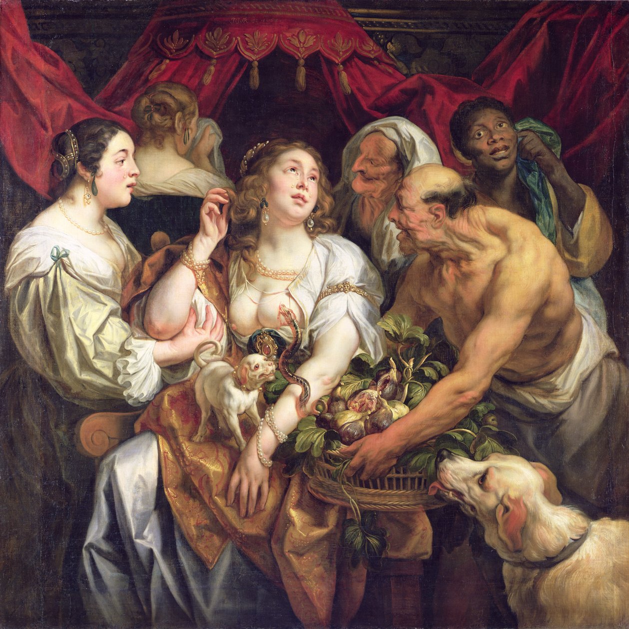 Kleopátra halála (Kr. e. 69-30) alkotó: Jacob Jordaens