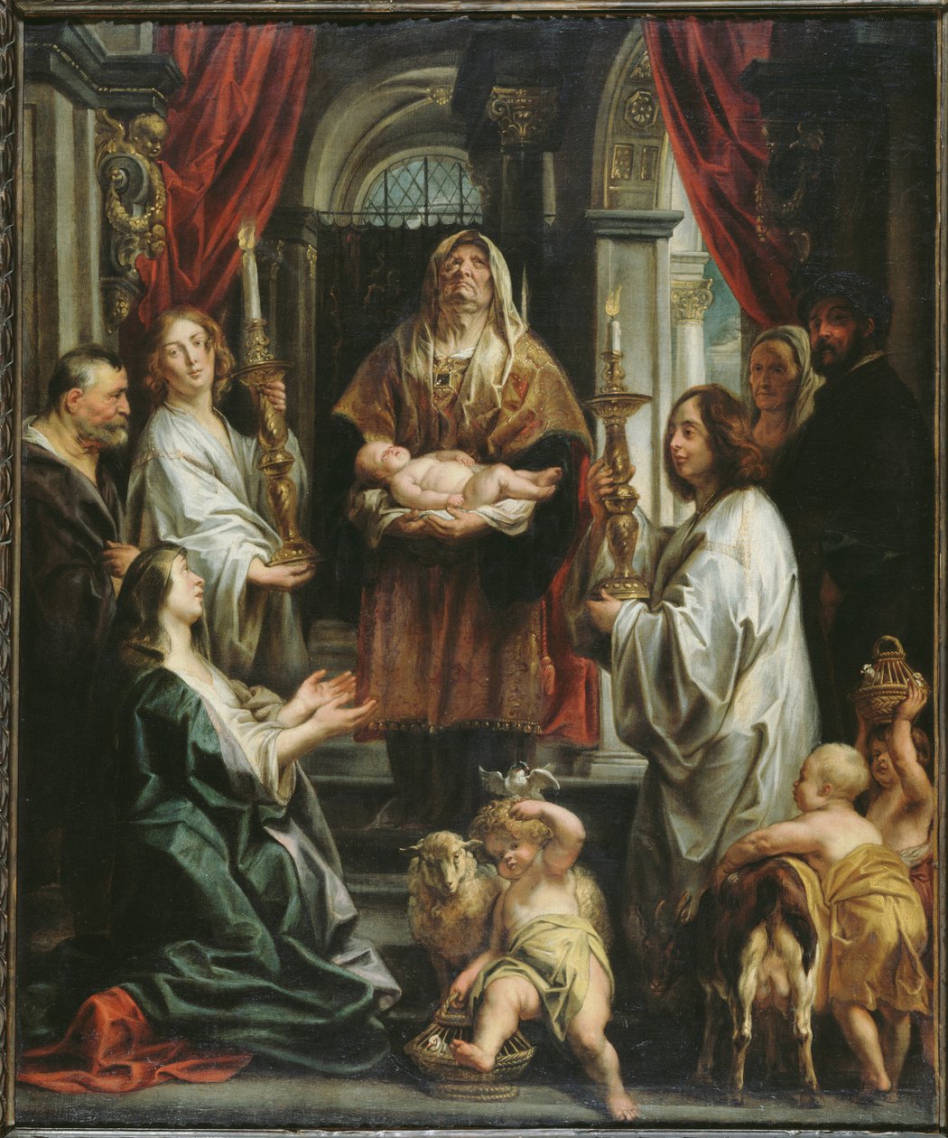 Bemutató a templomban. alkotó: Jacob Jordaens