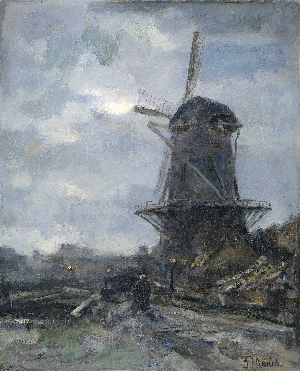 Malom holdfényben alkotó: Jacob Maris