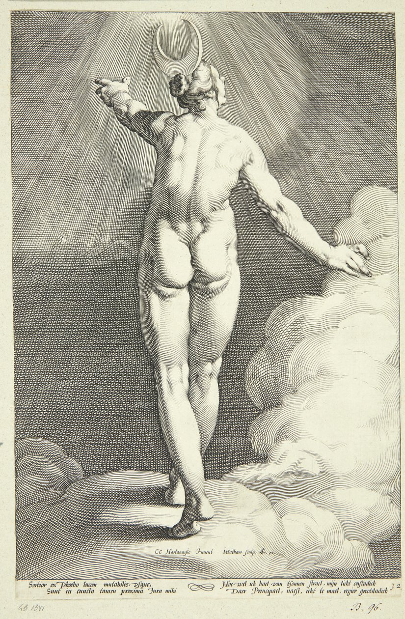 Diana mint Luna alkotó: Jacob Matham