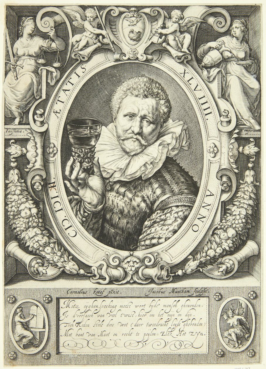 Jacobsz Vincent portréja. Coster alkotó: Jacob Matham