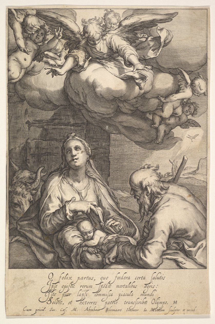 A Születés. alkotó: Jacob Matham