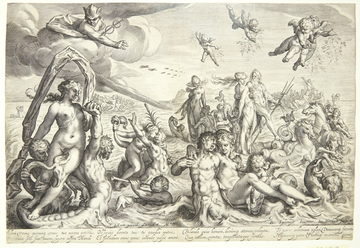 Neptunusz és Thetis diadala alkotó: Jacob Matham
