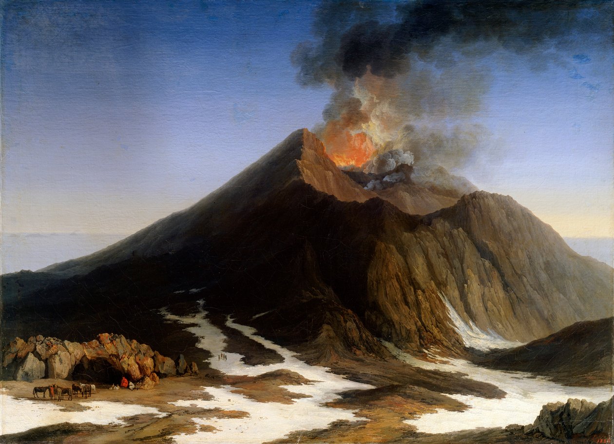 „Az Etna kitörése”, 18. század. alkotó: Jacob Philip Hackert