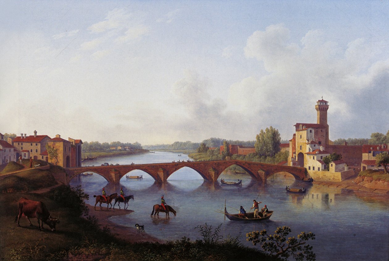 A pisai Ponte a Mare alkotó: Jacob Philipp Hackert