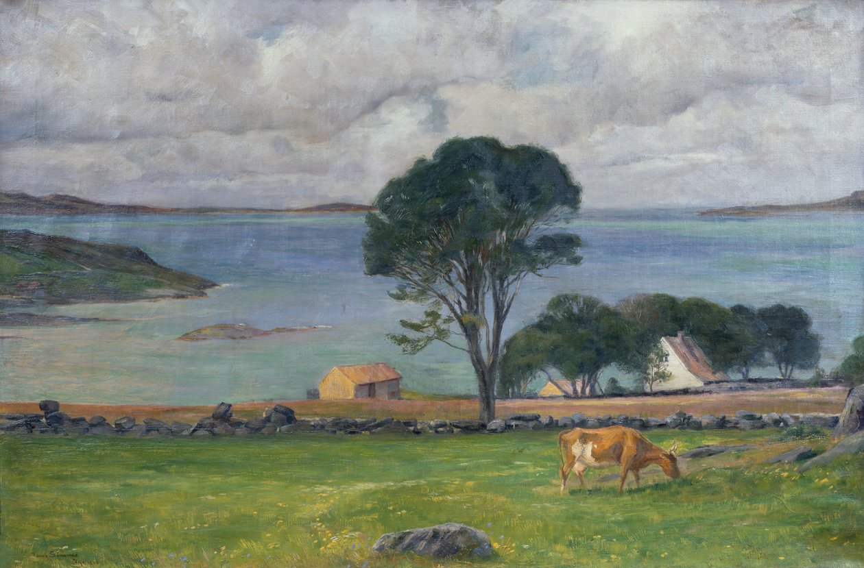 Tehenek a tájban alkotó: Jacob Sømme