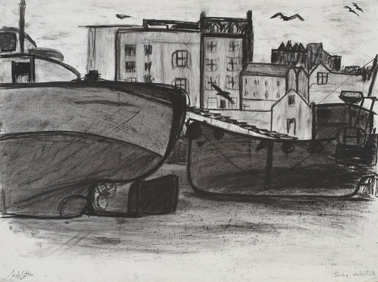 Tenby, 1994 (szén papíron) alkotó: Jacob Sutton