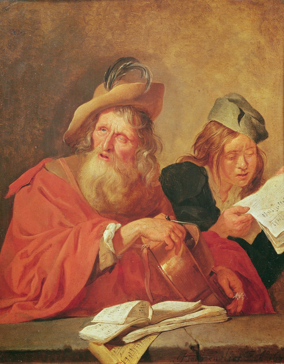 The Hurdy-Gurdy Player, 1678 alkotó: Jacob Toorenvliet