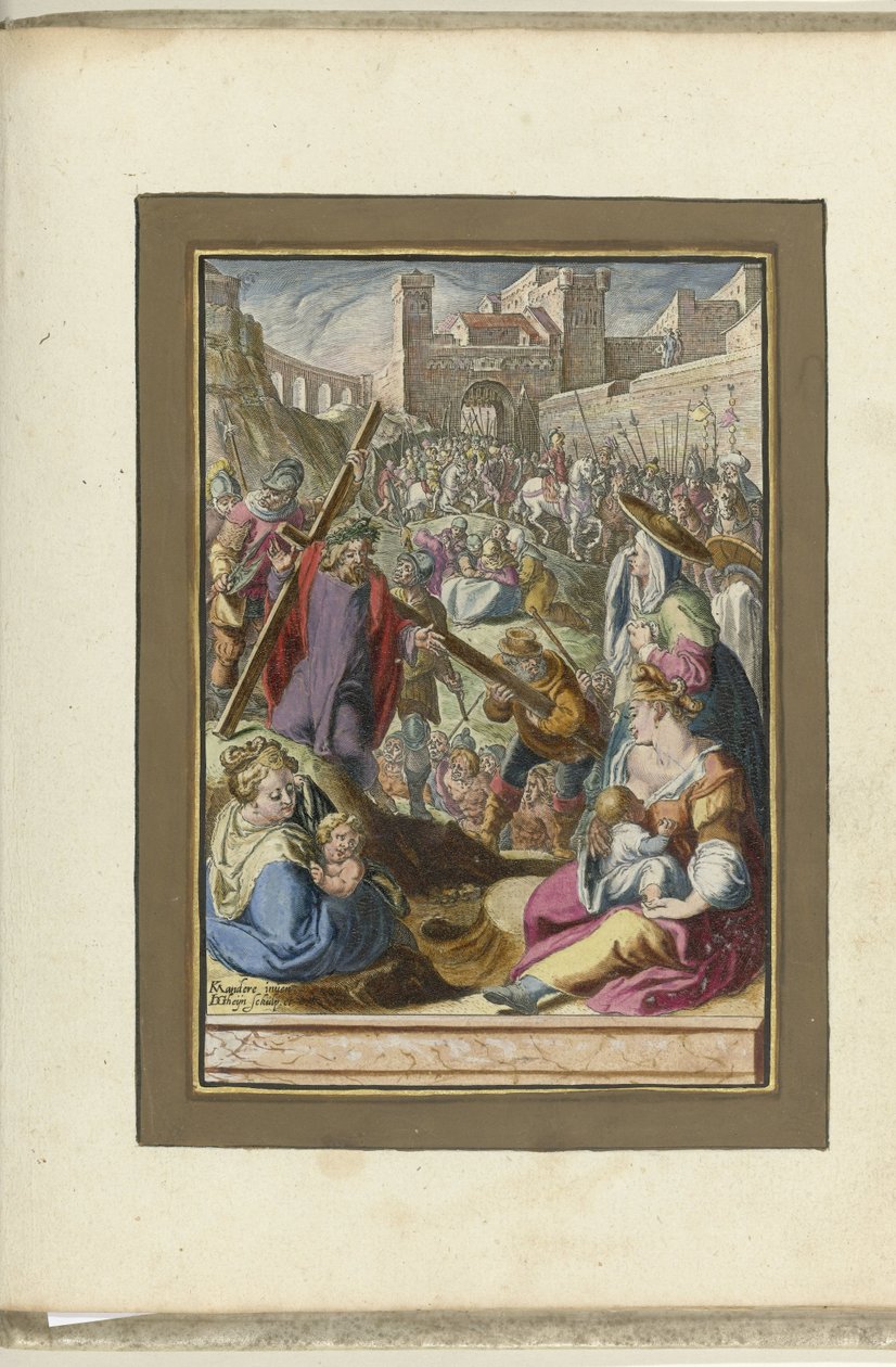 Keresztcsapágy Krisztus szenvedése (sorozat címe) alkotó: Jacob de Gheyn (II)