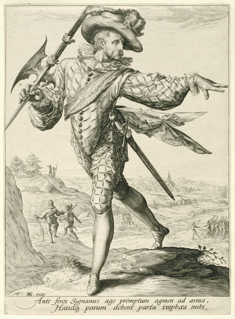 Őrmester Tisztek és katonák (sorozat címe) alkotó: Jacob de Gheyn (II)