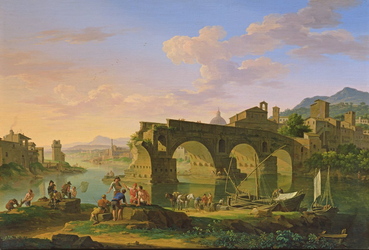 A Ponte Rotto Rómában alkotó: Jacob de Heusch