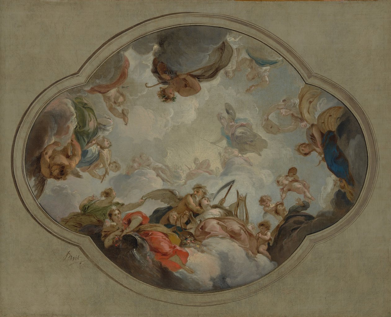 A művészetek allegóriája, 1742. alkotó: Jacob de Wit