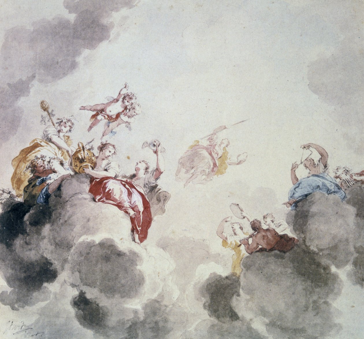 Mennyei jelenet, 18. század. alkotó: Jacob de Wit