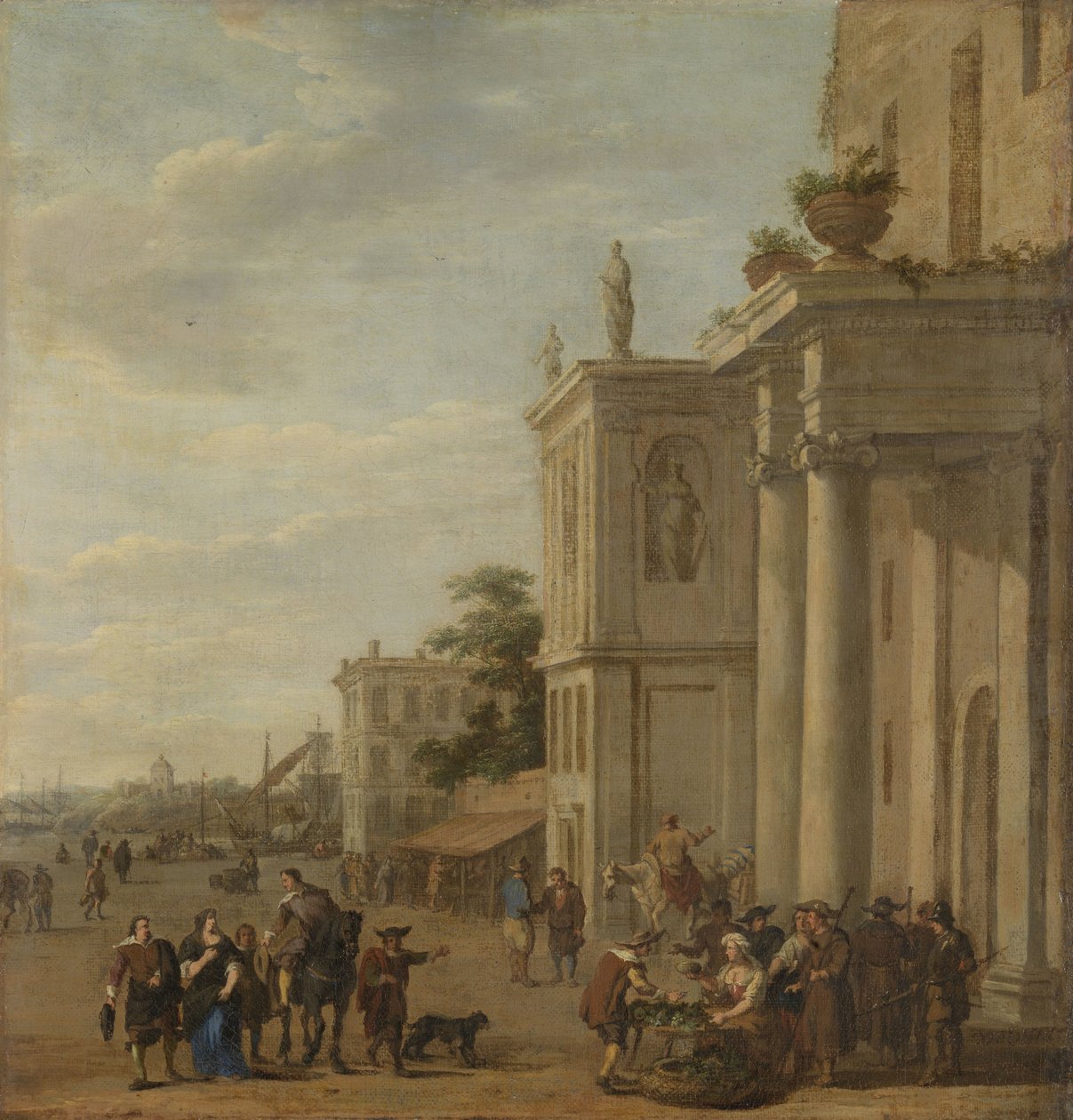 Olasz piactér alkotó: Jacob van der Ulft