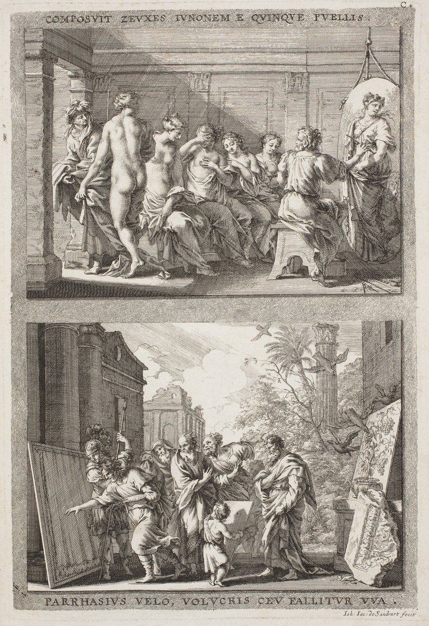 Zeuxis és Parrhassius alkotó: Jacob von Sandrart