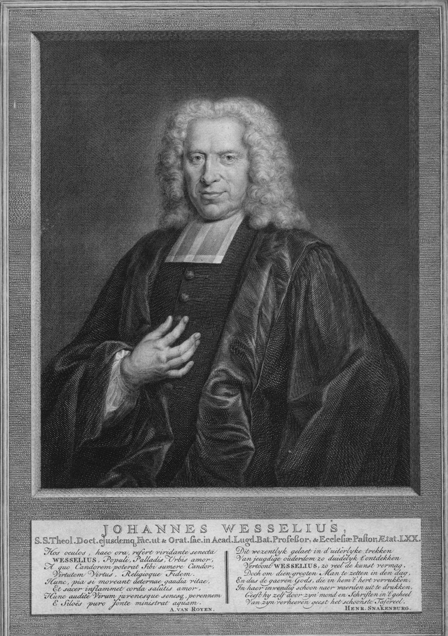 Johann Wessel, 1740-es évek alkotó: Jacobus Houbraken