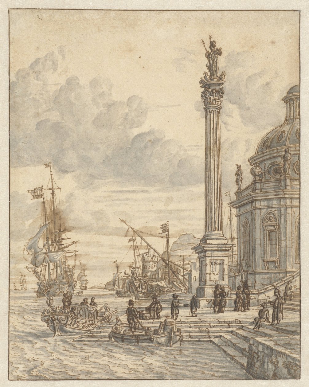 olasz kikötő alkotó: Jacobus Storck