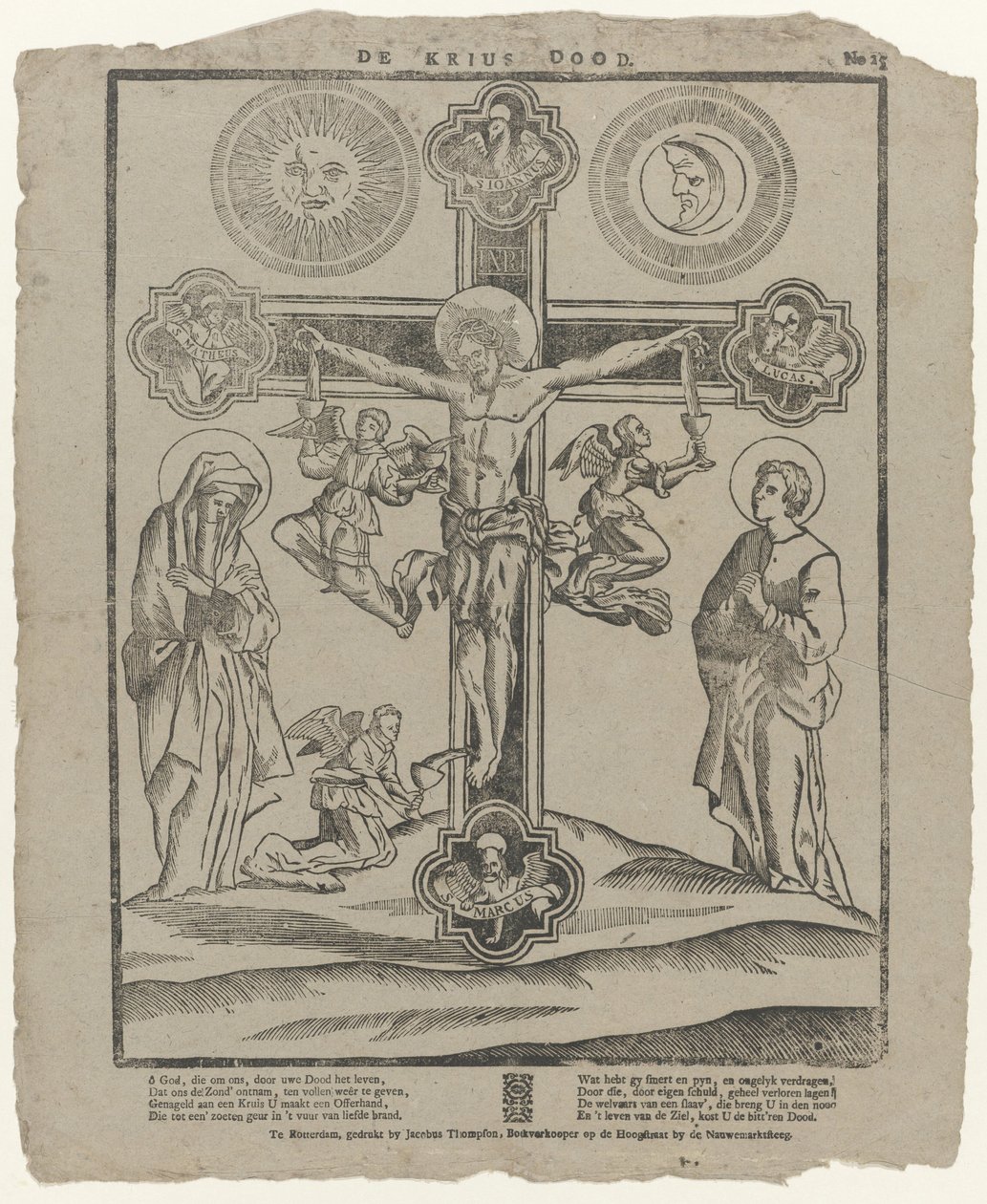 A kereszthalál (cím a tárgyon) alkotó: Jacobus Thompson
