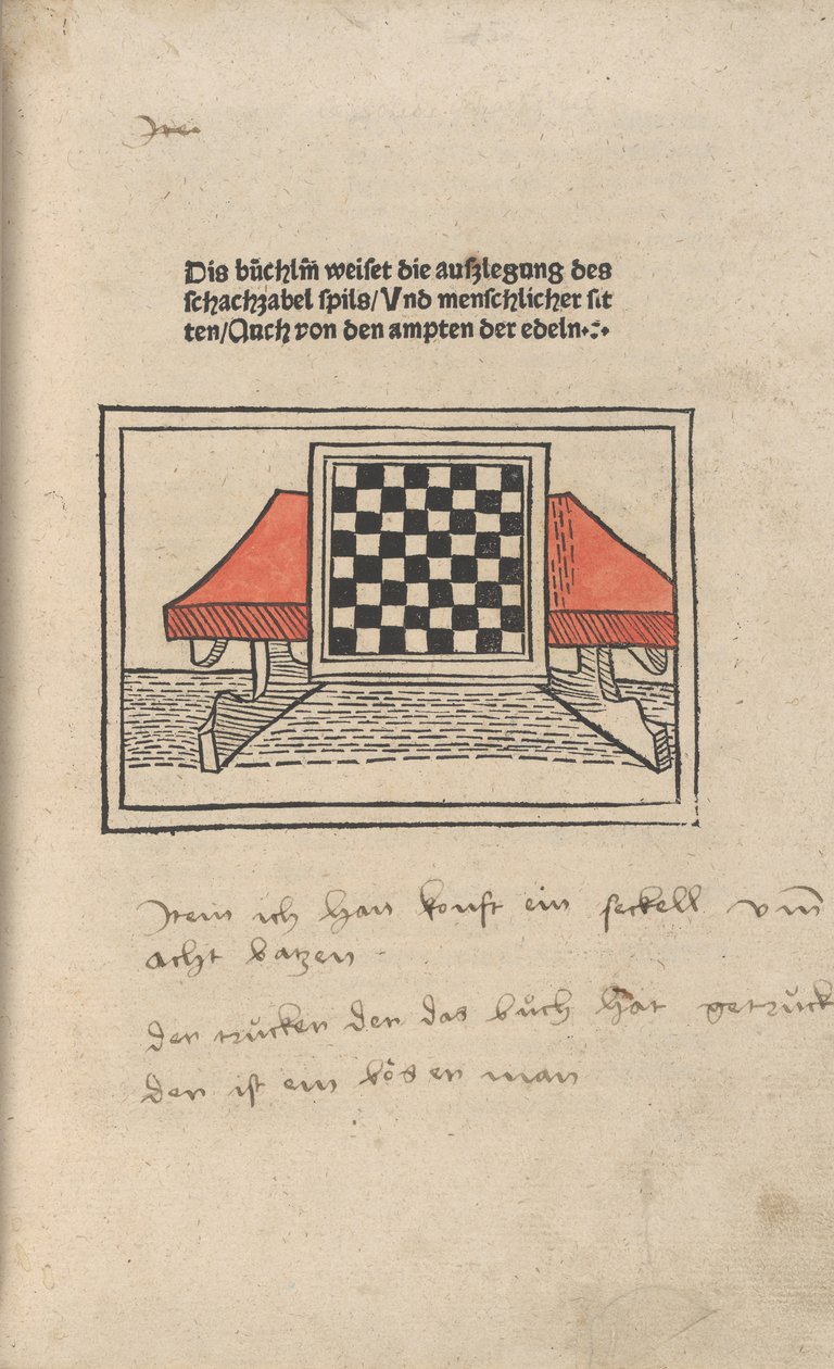 A sakkkönyv, 1483. alkotó: Jacobus de Cessolis