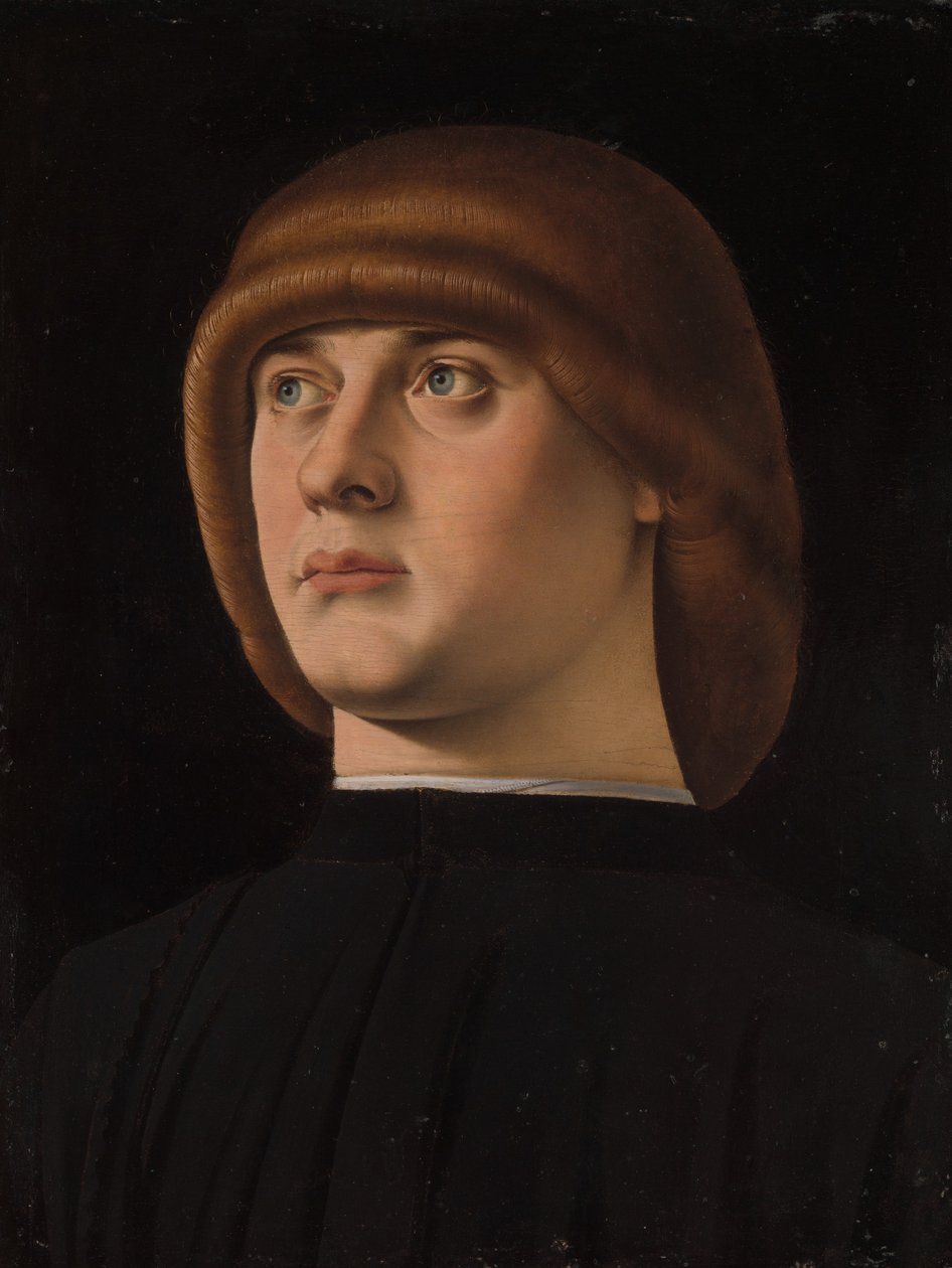 Fiatal férfi portréja, 1480-as évek. alkotó: Jacometto Veneziano