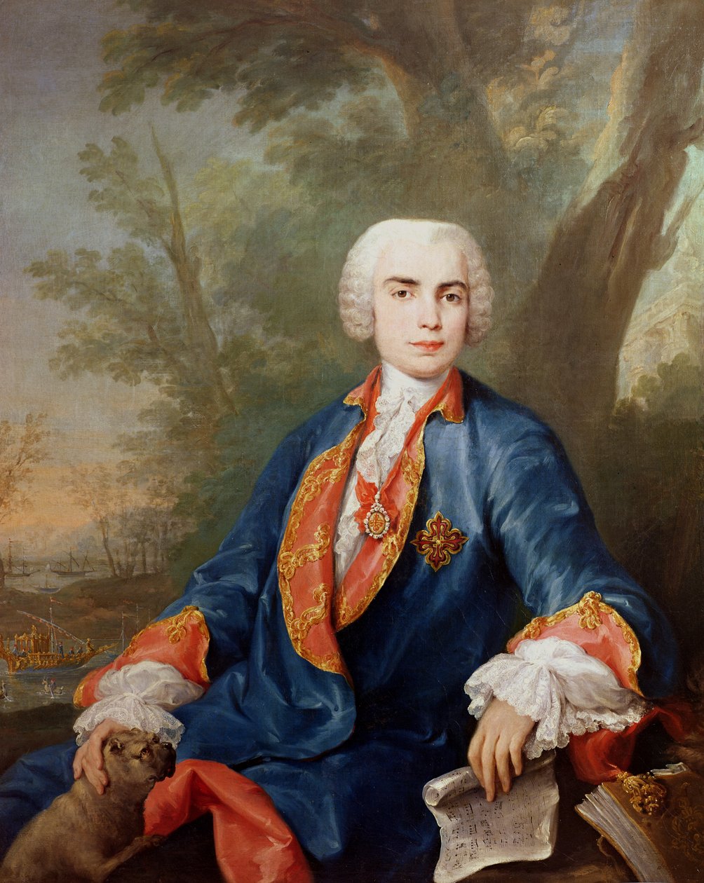 Carlo Broschi, az úgynevezett „Il Farinelli” olasz kasztrált énekes portréja alkotó: Jacopo Amigoni