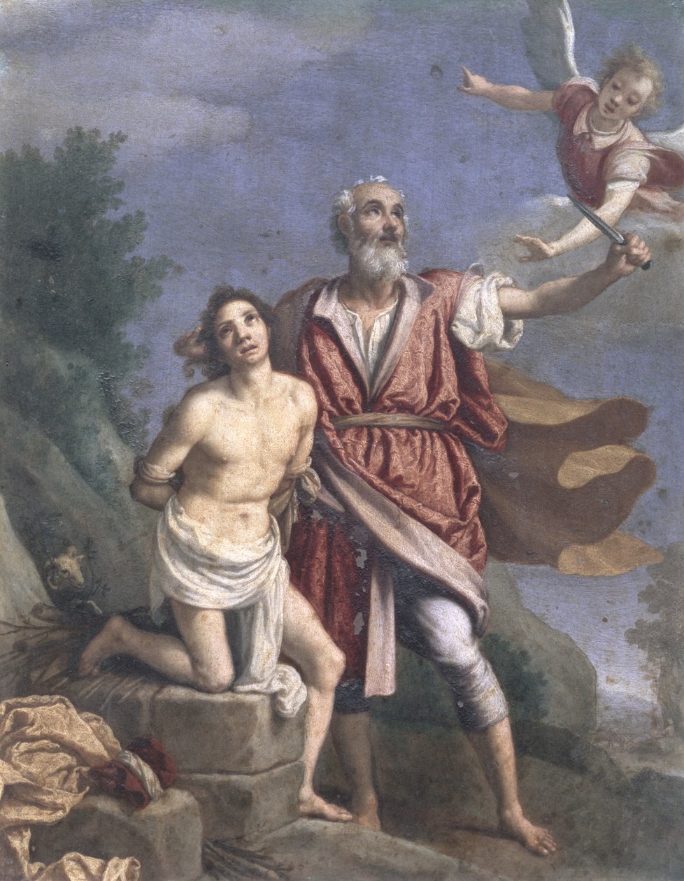 Izsák feláldozása (olaj, réz) alkotó: Jacopo Chimenti Empoli