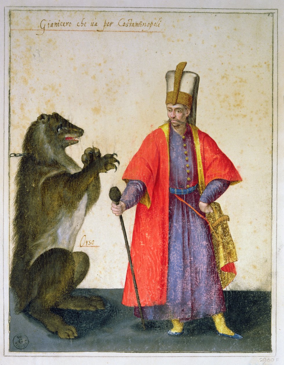 Janicsár (toll és tinta, wc-vel, papírra) alkotó: Jacopo Ligozzi