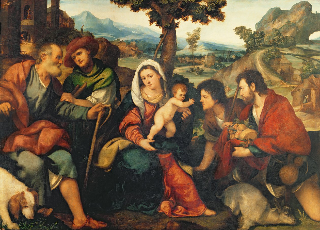 A pásztorok imádása alkotó: Jacopo Palma