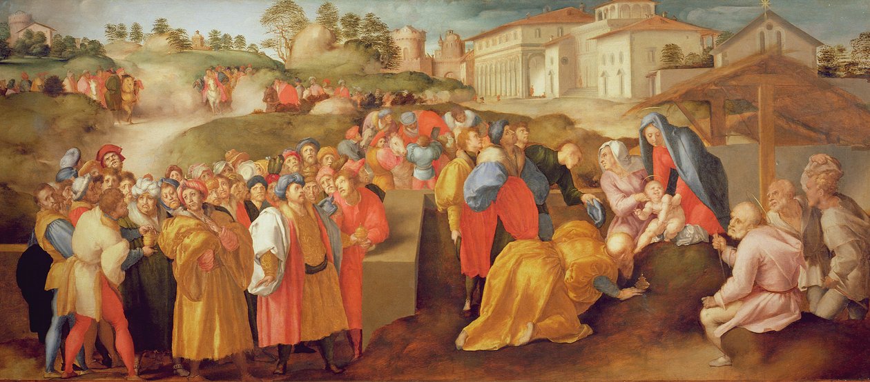 A mágusok imádása, „Benintendi vízkereszt” néven ismert alkotó: Jacopo Pontormo