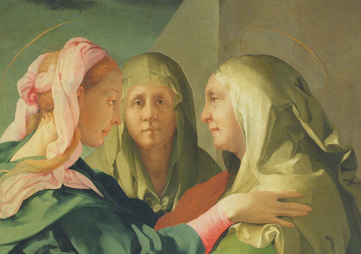 The Visitation, 1528-30 freskó részlet a 60438-ból alkotó: Jacopo Pontormo