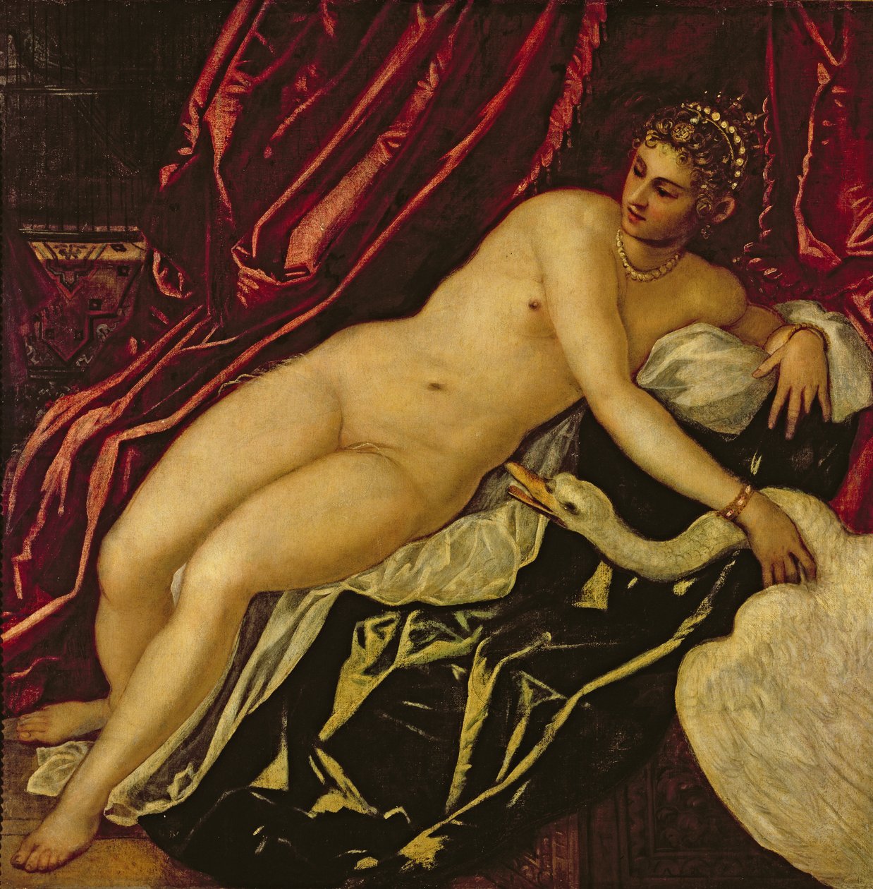 Léda és a hattyú, 1545-47 körül (részlet) alkotó: Jacopo Robusti Tintoretto