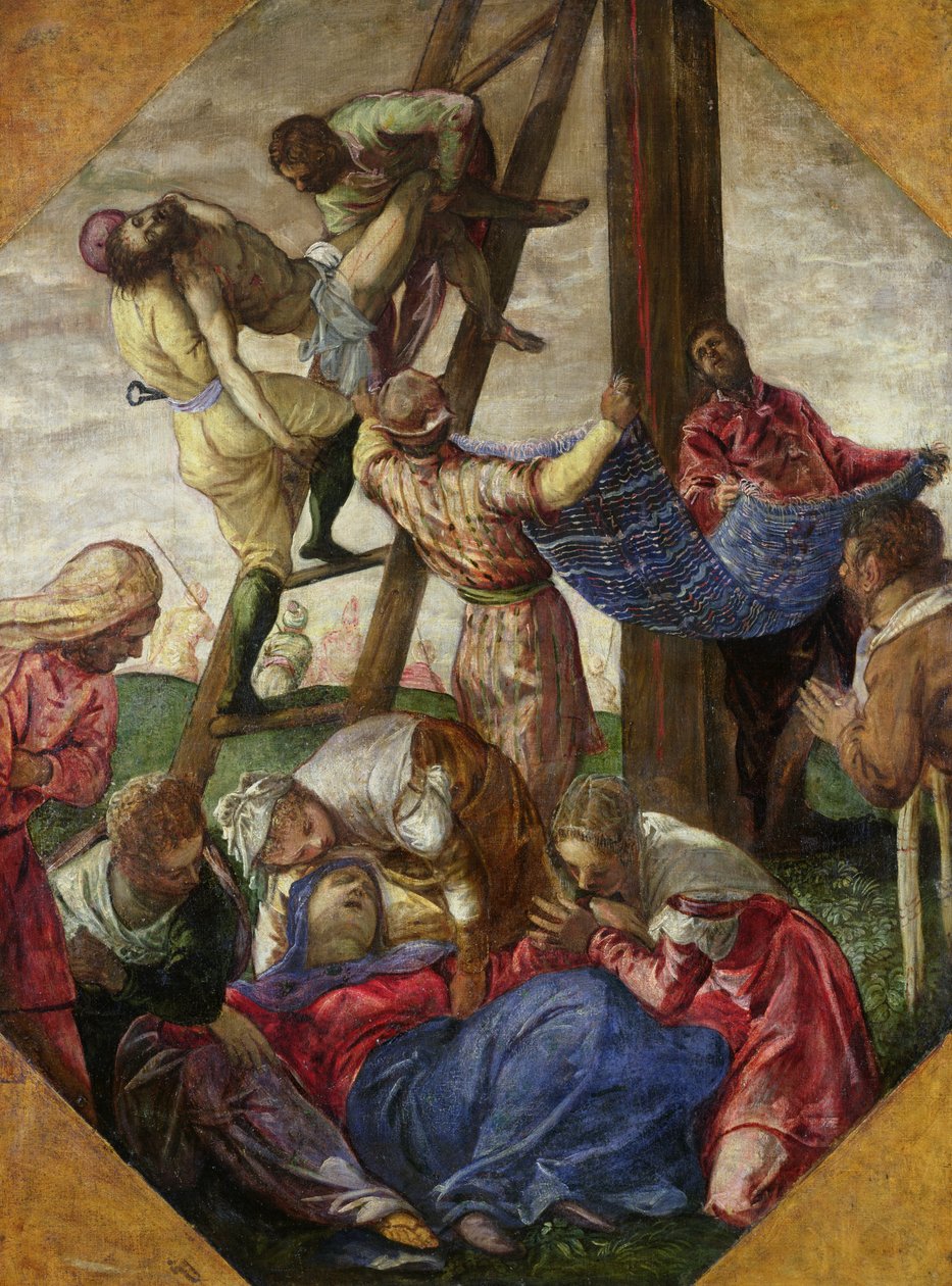 A keresztről való leszállás, 1560-65 körül alkotó: Jacopo Robusti Tintoretto