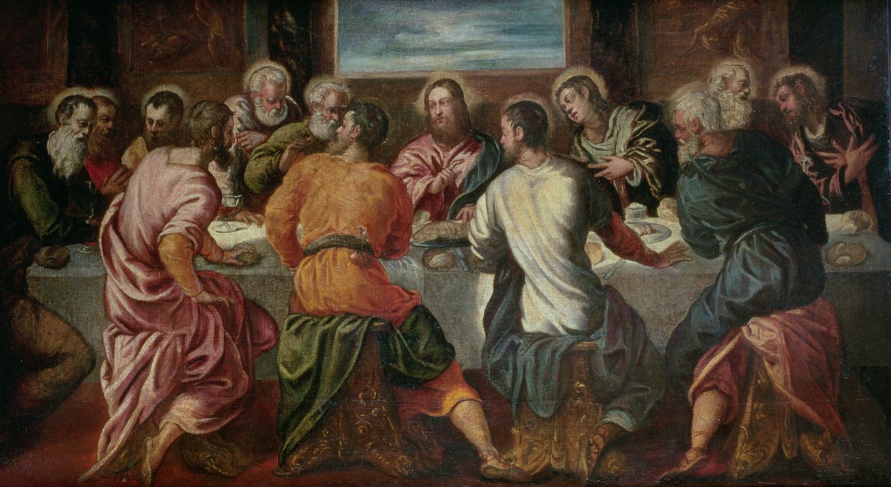 Az utolsó vacsora, 1540-es évek közepe alkotó: Jacopo Robusti Tintoretto