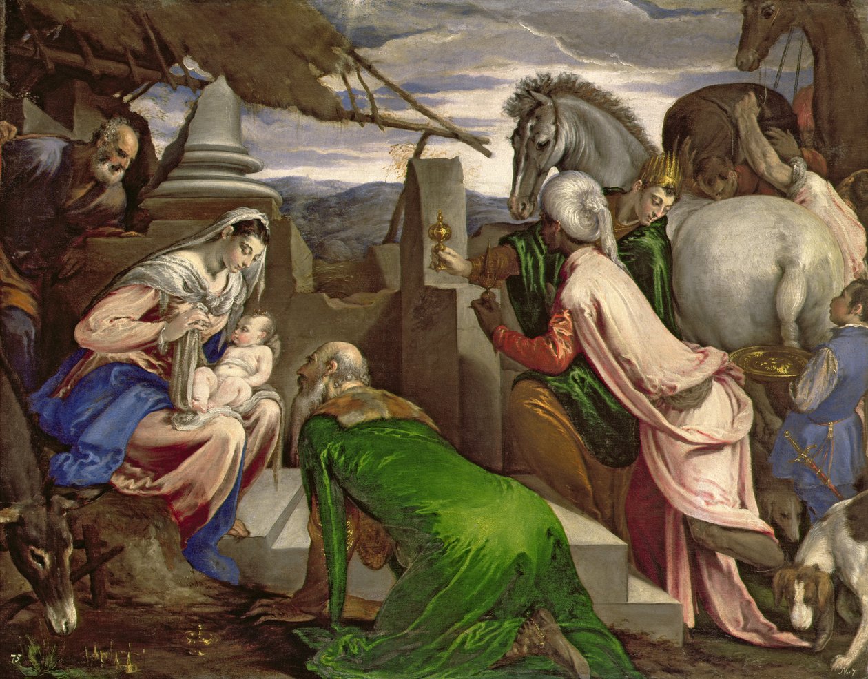 A mágusok imádása alkotó: Jacopo Bassano