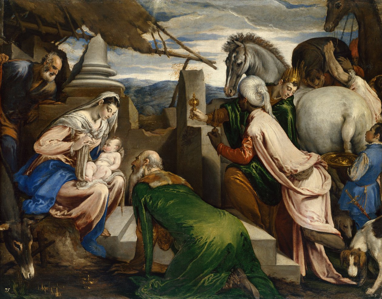 A bölcsek imádása alkotó: Jacopo Bassano