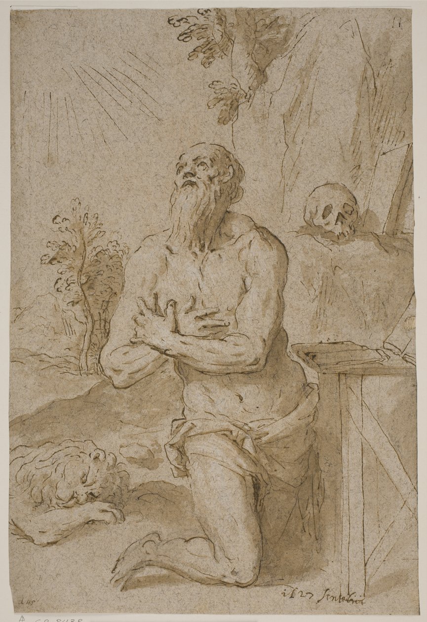 Szent Jeromos a vadonban alkotó: Jacopo Palma